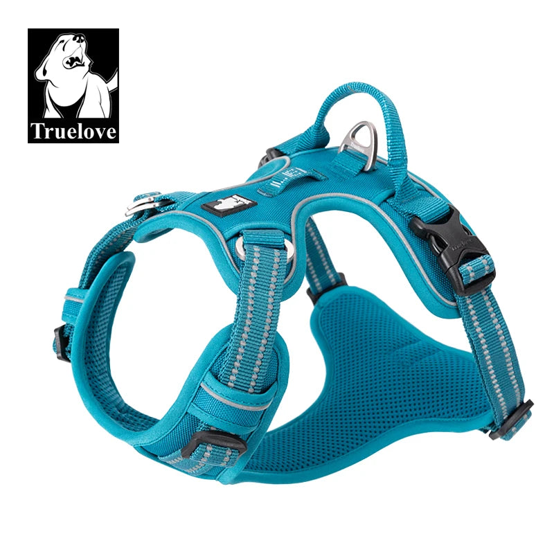 Truelove Pet Harness Nylon Webbing with 3M Reflection Adjutable Aluminum Alloy for Big Medium Small Dog TLH56512