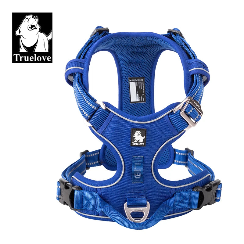 Truelove Pet Harness Nylon Webbing with 3M Reflection Adjutable Aluminum Alloy for Big Medium Small Dog TLH56512