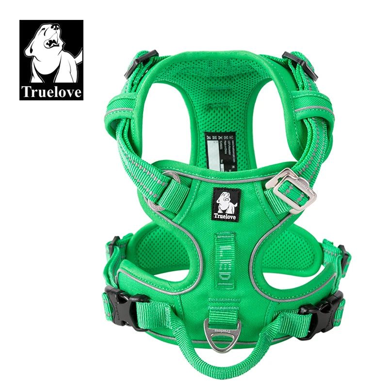 Truelove Pet Harness Nylon Webbing with 3M Reflection Adjutable Aluminum Alloy for Big Medium Small Dog TLH56512