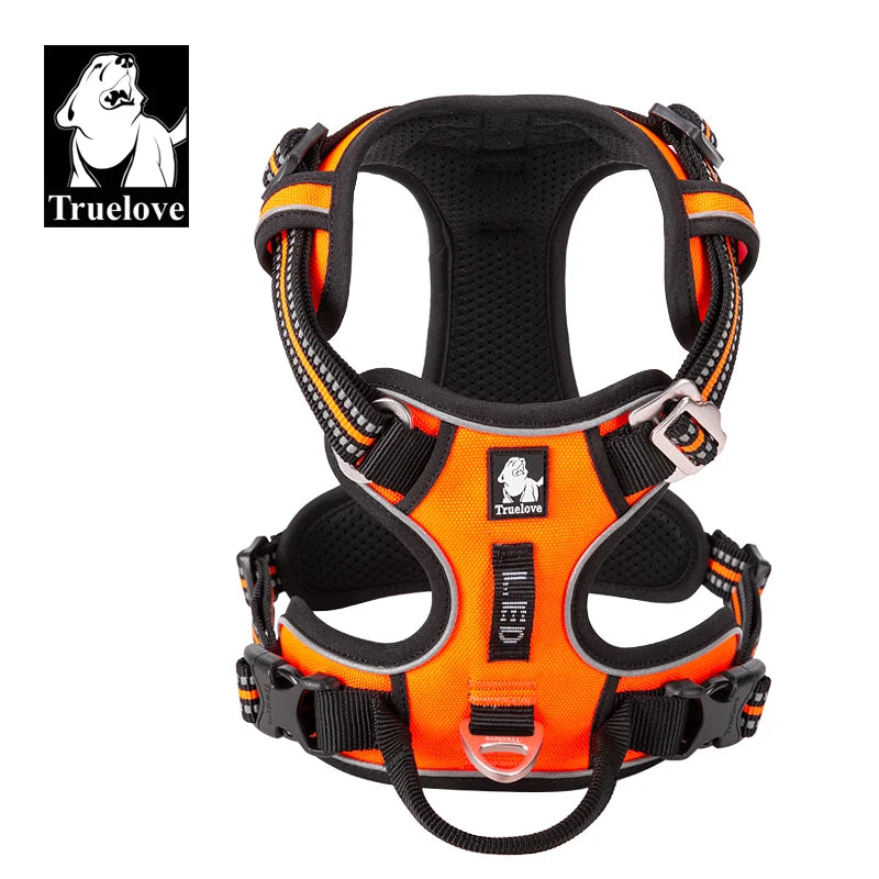 Truelove Pet Harness Nylon Webbing with 3M Reflection Adjutable Aluminum Alloy for Big Medium Small Dog TLH56512