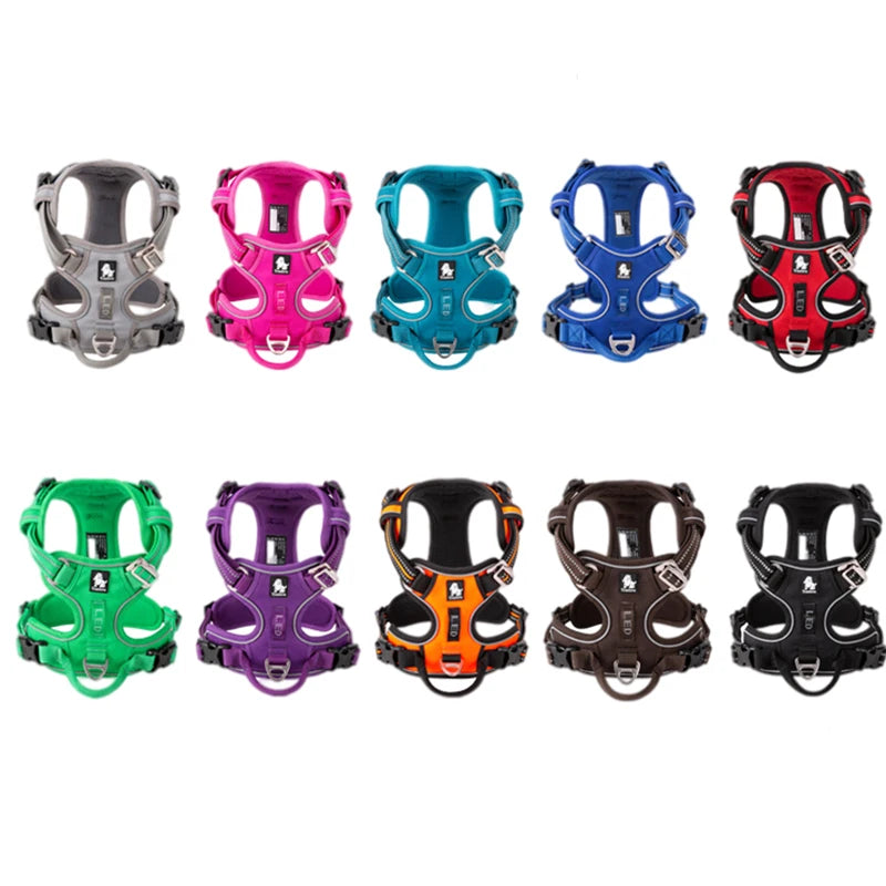 Truelove Pet Harness Nylon Webbing with 3M Reflection Adjutable Aluminum Alloy for Big Medium Small Dog TLH56512