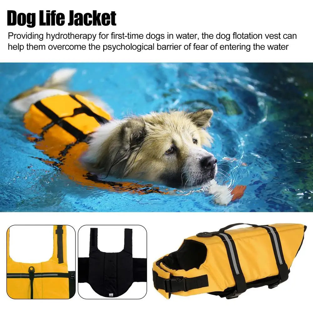 Pet Swim Wear Pet Life Safety Vest Floatation Safety Vest Reflective Swimsuit Puppy Floatation Vest For Dog Pet Boating Swimming