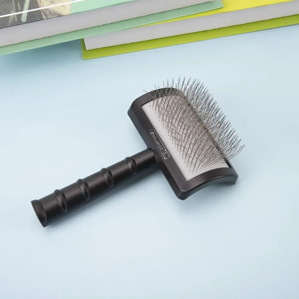 Long Pin Dog Slicker Brush Pet Brush for Long Haired Dogs Poodles Doodles Golden Doodle Brush for Grooming Removes Loose Fur