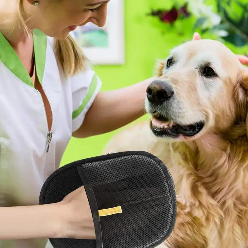 Double-Sided Pet Grooming Gloves Multifunctional Pet Hair Remover Glove Cat Grooming Hair Comb for Bath Clean Massage For Animal