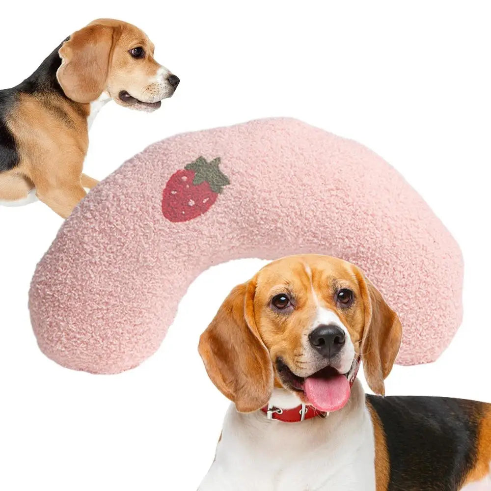 Cat Calming Pillow Cute Pet Pillow Soft U Shaped Cat Pillow Skin-Friendly Elastic Cushion Pet Accessories For Dogs Puppies