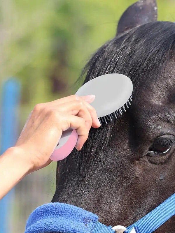 Horse Hair Comb Multipurpose Cleaning Massage Comfortable Horse Grooming Brush for Cats Dogs Long Haired Pets Horse Massage Comb