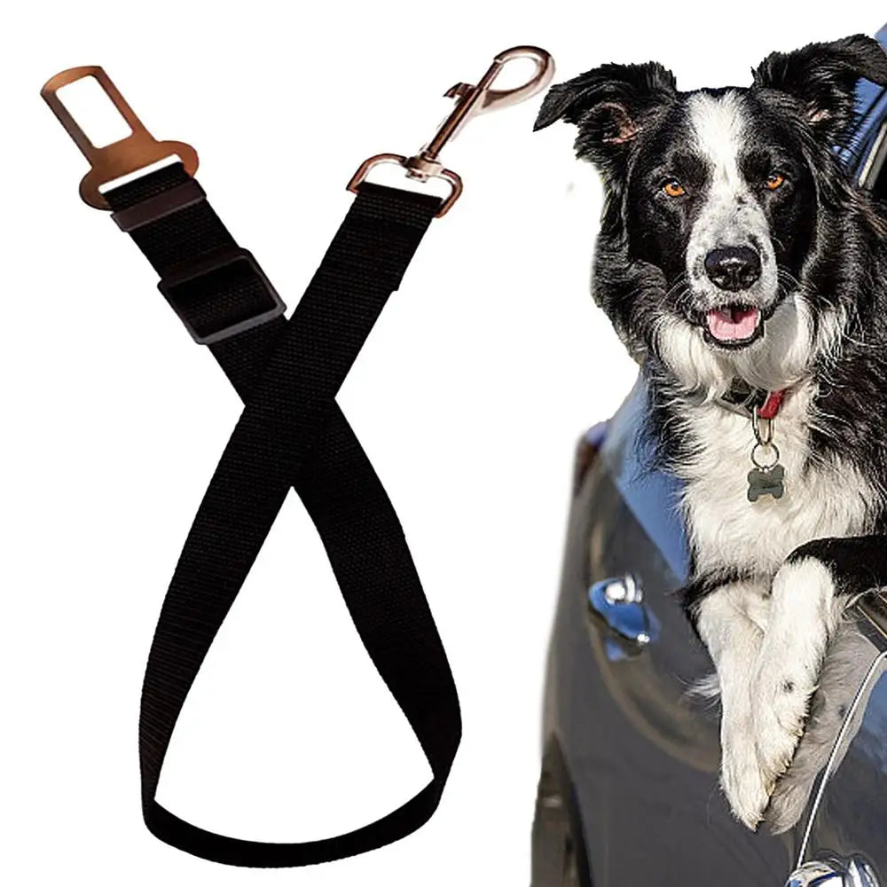 Dog Auto Car Safety Belts Pet Car Harness Adjustable Strap Buckle Clip Seatbelt Easy Control Vehicle Seat Belt Attachment