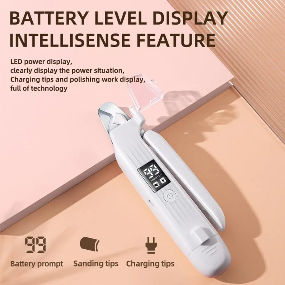 Pet Paws Trimmer Electric Rechargeable Dog Nail Trimmer With LED Light Ergonomic Pet Paws Grooming Tool Quiet File Toenail