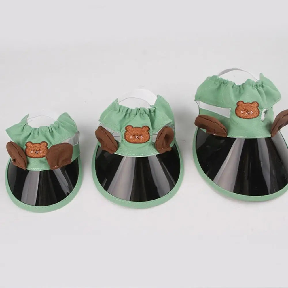 Dog Sun Visor Hat Kitten Outdoor Caps Pet Sun Protection Caps Adjustable Travel Sport Hat Visor Sunbonnet Outfit For Small Puppy