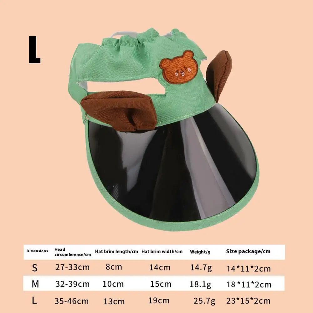 Dog Sun Visor Hat Kitten Outdoor Caps Pet Sun Protection Caps Adjustable Travel Sport Hat Visor Sunbonnet Outfit For Small Puppy