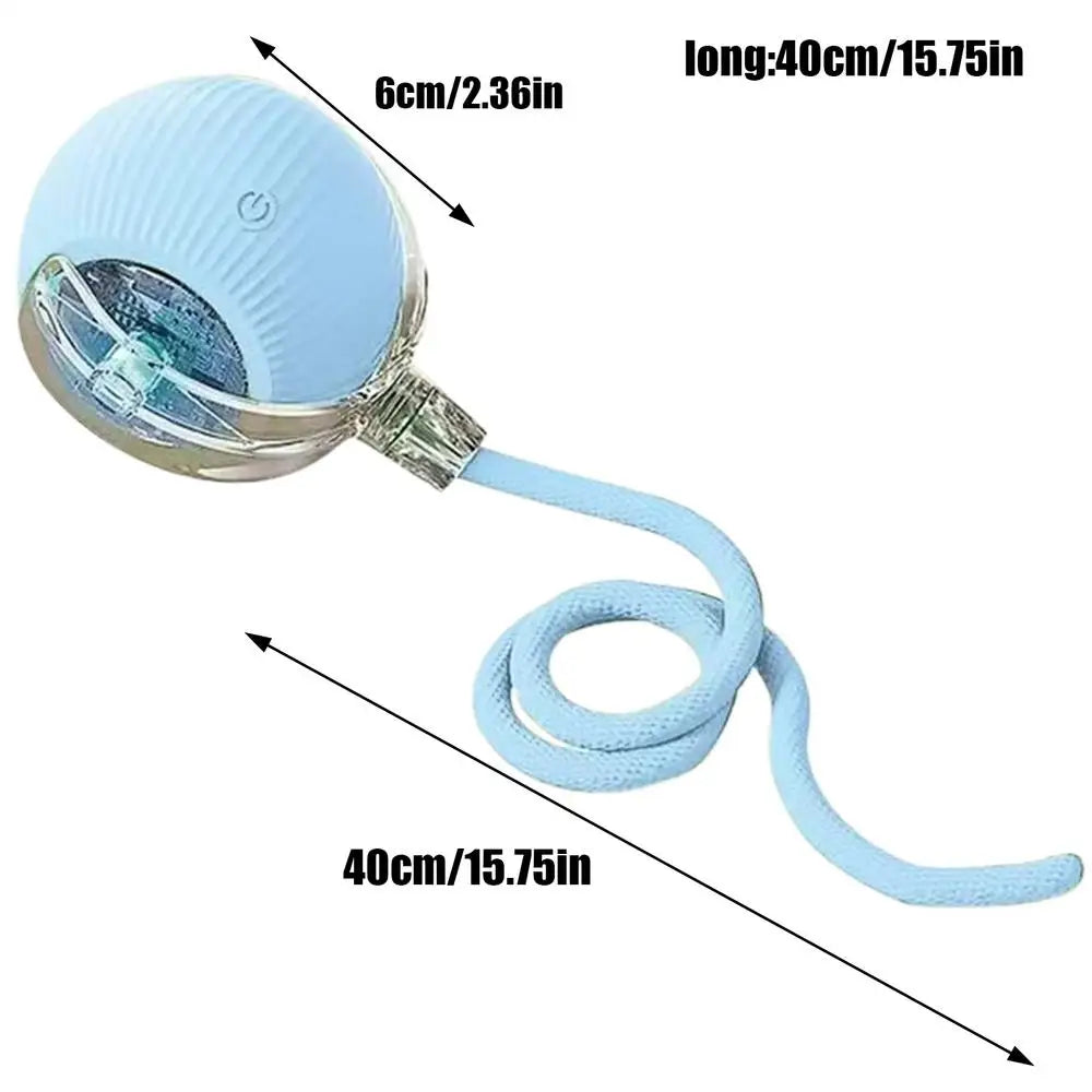 Automatic Rolling Ball Cat Interactive Ball Toy With Tail Rechargeable Smart Pet Interactive Toy Intelligent Mouses For Cat