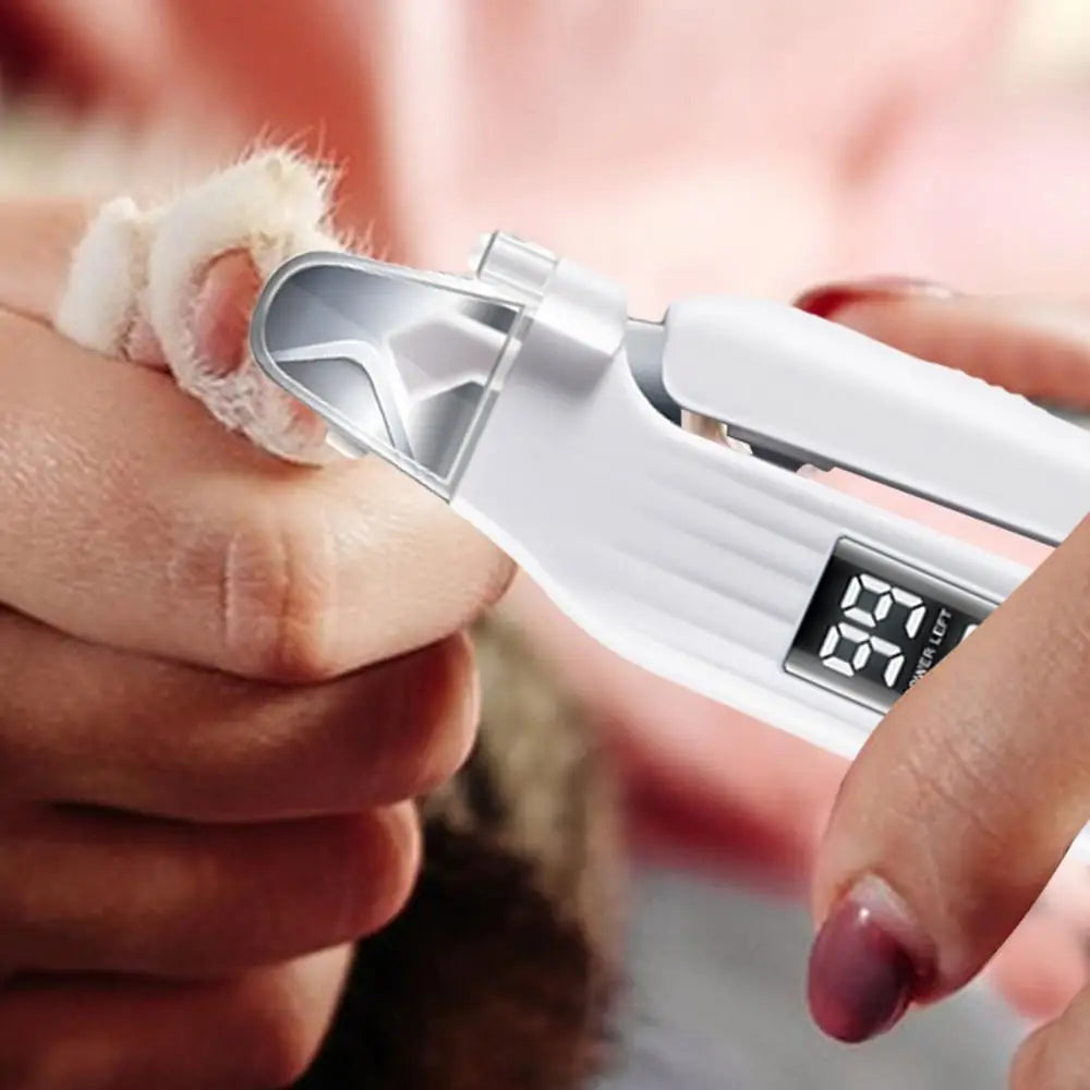 Pet Paws Trimmer Electric Rechargeable Dog Nail Trimmer With LED Light Ergonomic Pet Paws Grooming Tool Quiet File Toenail