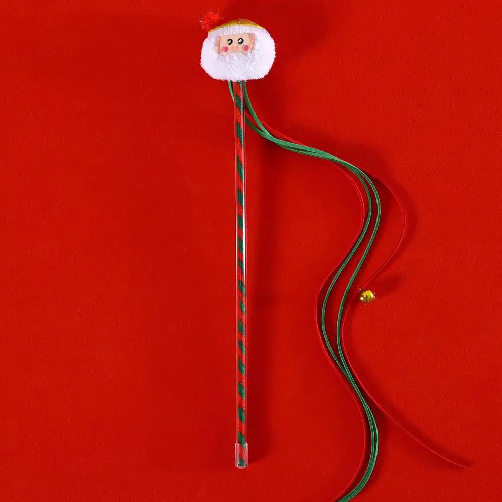Cat Wands For Indoor Cats Creative Christmas Cat Toy String Cat Toy Interactive Cat Toy Multipurpose Cat Teasing Stick For Pet