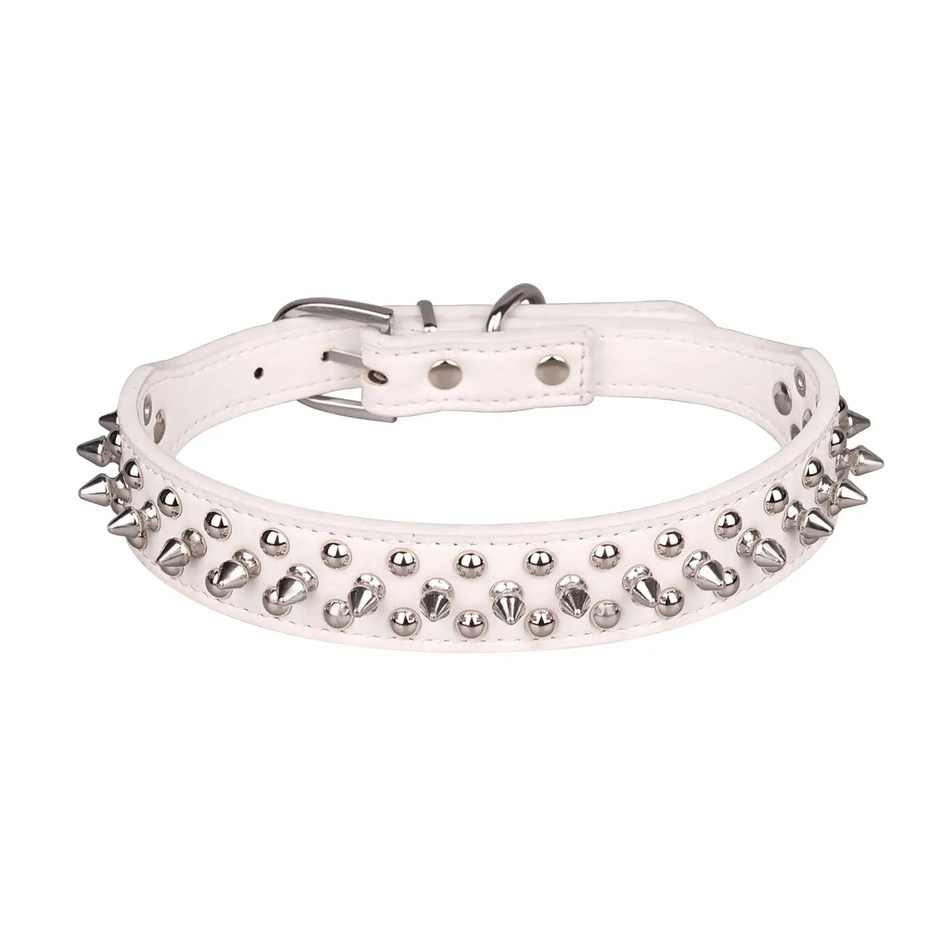 CP037--pet dog adjustable rivet collar, anti-bite neck protect collar used of durable PU leather and rust resistant metal rivet