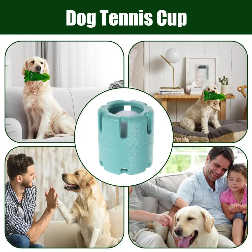 Puppy Teething Chew Ball Interactive Tumbling Puzzle Toy Dog Rubber Heavy Duty Tennis Ball Cup Toy For Small Dogs Little Dog