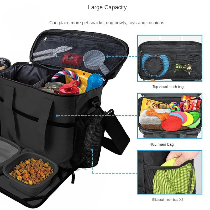 Cross-border Dog Bag Pet Travel Box Portable Food Storage Bucket Outdoor Cat and Dog Supplies Can Be Stored Bag Snack Bag