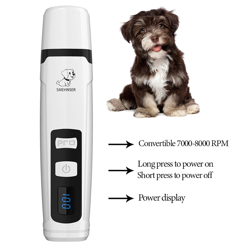Rechargeable Electric Dog Nail Clippers, Quiet USB Charging, Cat Paws, Nail Grooming, Nail Grinder, Trimmer, Pet Tools