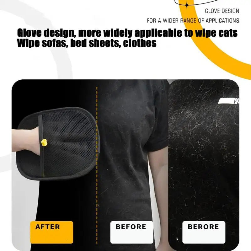 Double-Sided Pet Grooming Gloves Multifunctional Pet Hair Remover Glove Cat Grooming Hair Comb for Bath Clean Massage For Animal