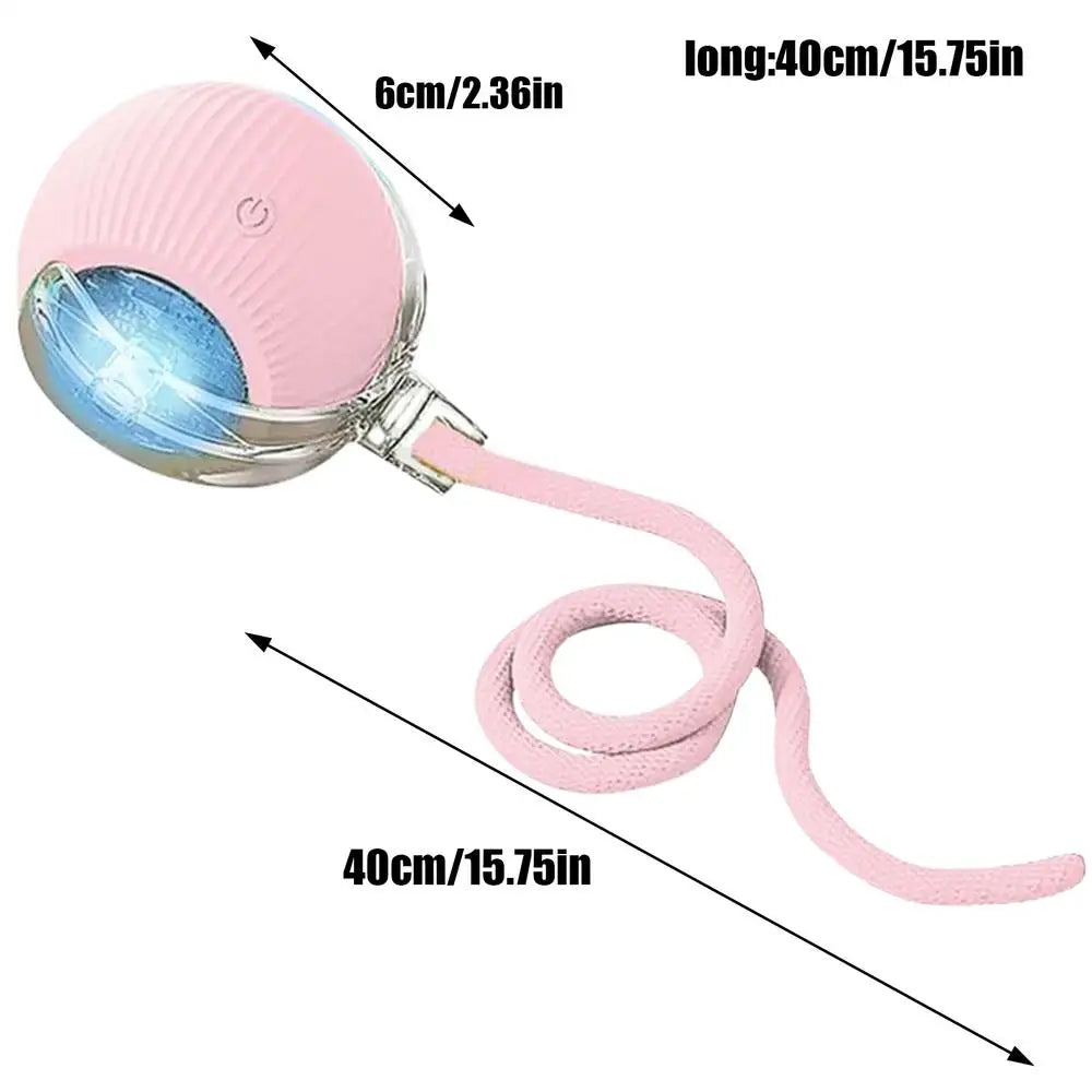 Automatic Rolling Ball Cat Interactive Ball Toy With Tail Rechargeable Smart Pet Interactive Toy Intelligent Mouses For Cat