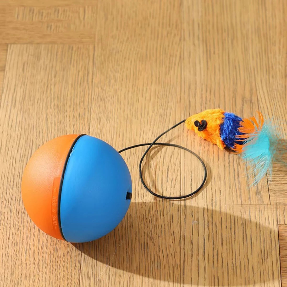 Automatic Intelligent Cat Toy Interactive with 5 Replaceable Obstacle Avoidance Balls Fun Interactive ABS Material for Cats