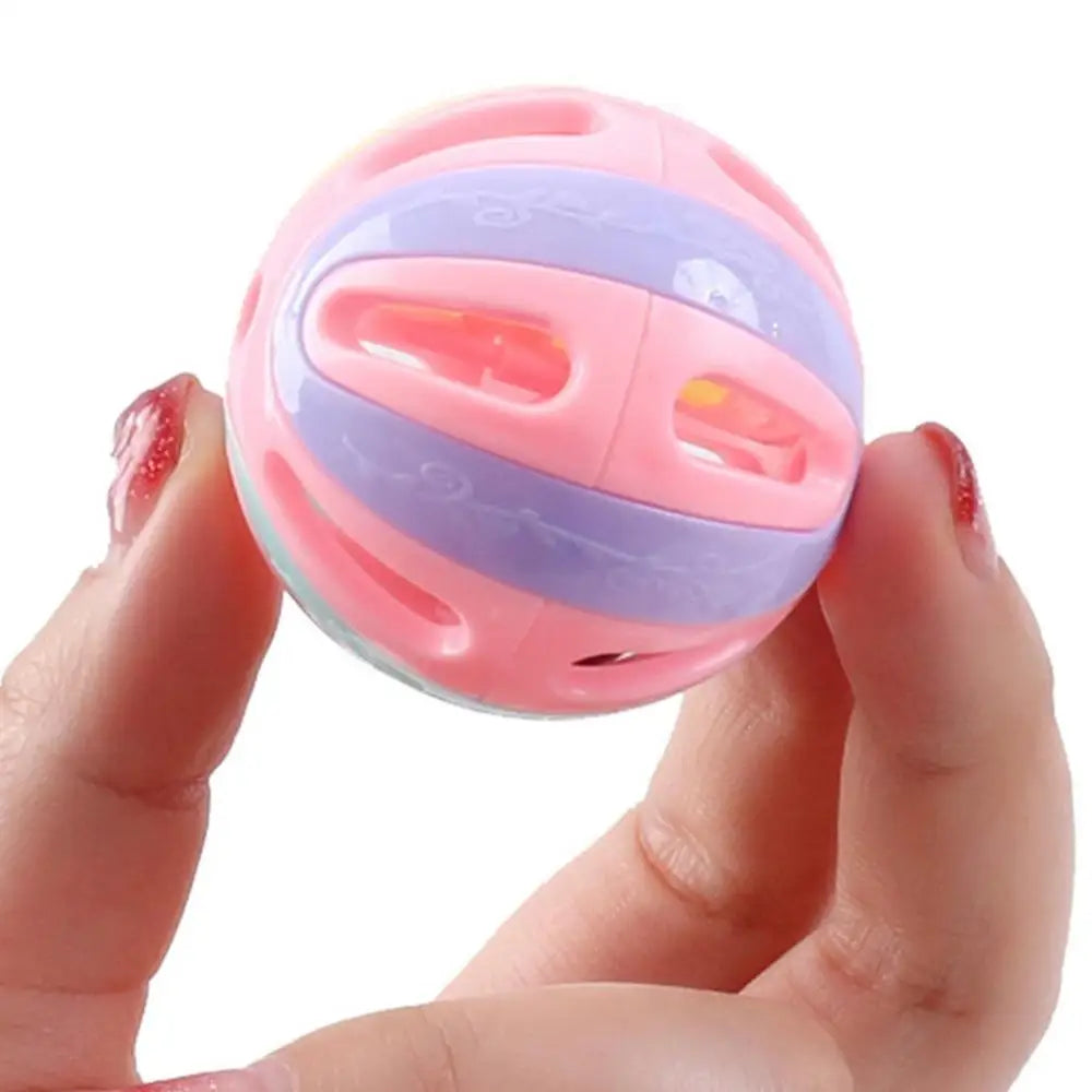Cat Toy With Bell Cat Pounce Jinggle Ball Hollow Cat Jingle Balls Interactive Cat Toys Kitten Chasing Toys For Kitten Cats