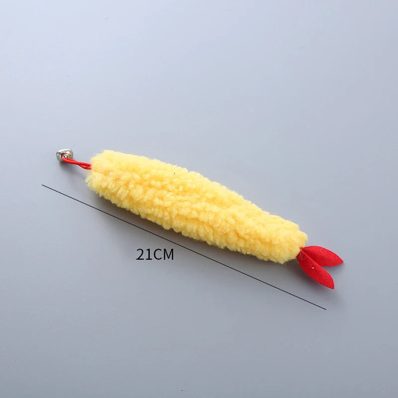 Cat Toys Funny Cat Stick Replacement Head Plush Feather Bird with Bell Toys Interactive Magic Wand DIY Feathers Pet Supplies