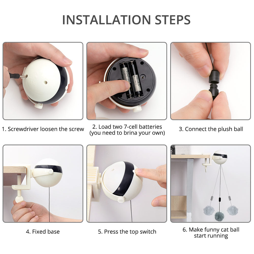 Electric Automatic Lifting Cat Ball Toy Interactive Puzzle Smart Pet Cat Ball Teaser Toys Pet Supply Lifting Balls Electric