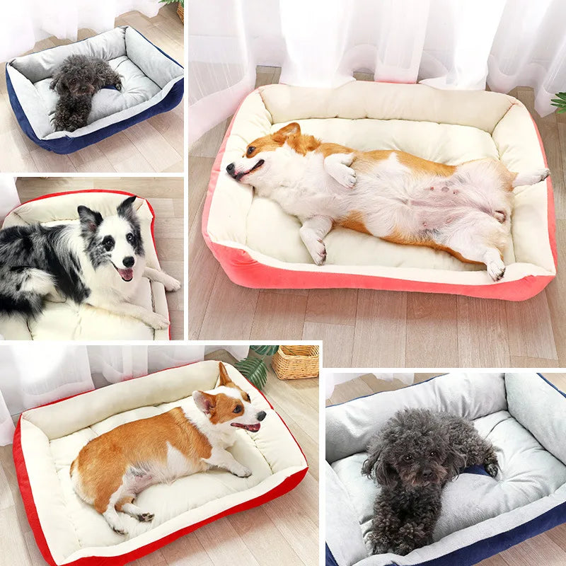 Bone Pet Bed Warm Cat And Dog Mattresses Rectangle Dog Bed Sleeping Bag Soft Washable Kennel For Small Medium Large Dog Cat