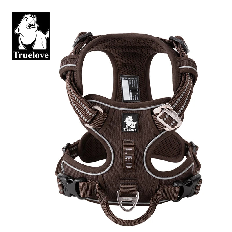 Truelove Pet Harness Nylon Webbing with 3M Reflection Adjutable Aluminum Alloy for Big Medium Small Dog TLH56512