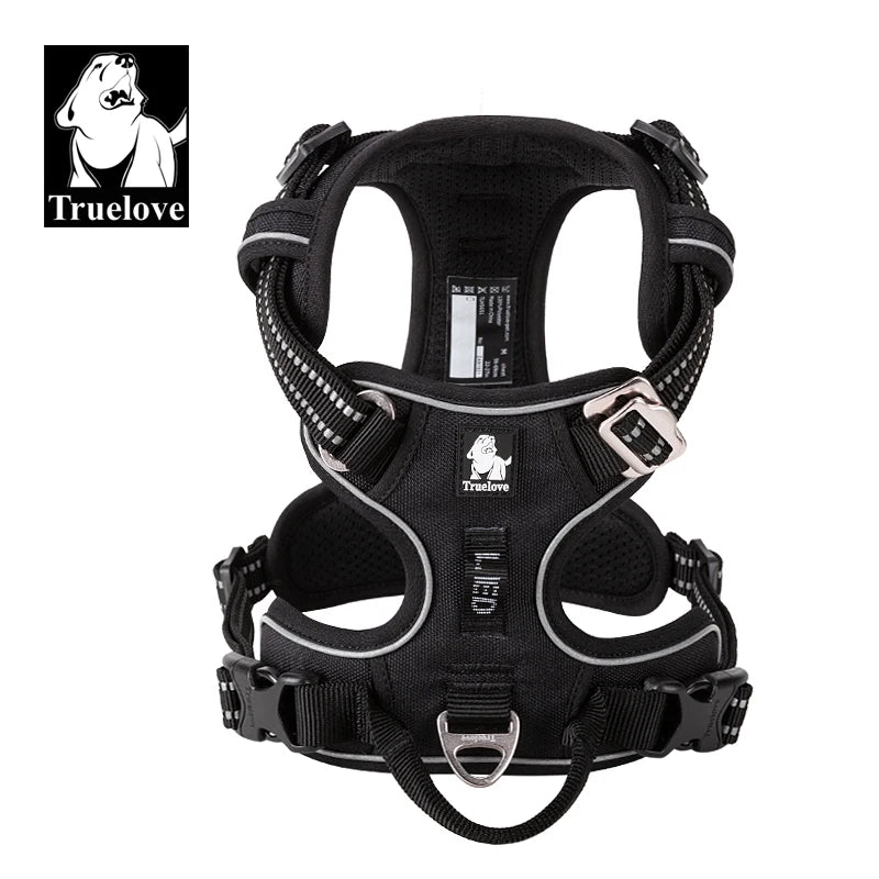 Truelove Pet Harness Nylon Webbing with 3M Reflection Adjutable Aluminum Alloy for Big Medium Small Dog TLH56512