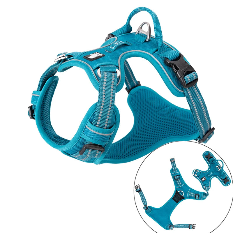 Truelove Pet Harness Nylon Webbing with 3M Reflection Adjutable Aluminum Alloy for Big Medium Small Dog TLH56512