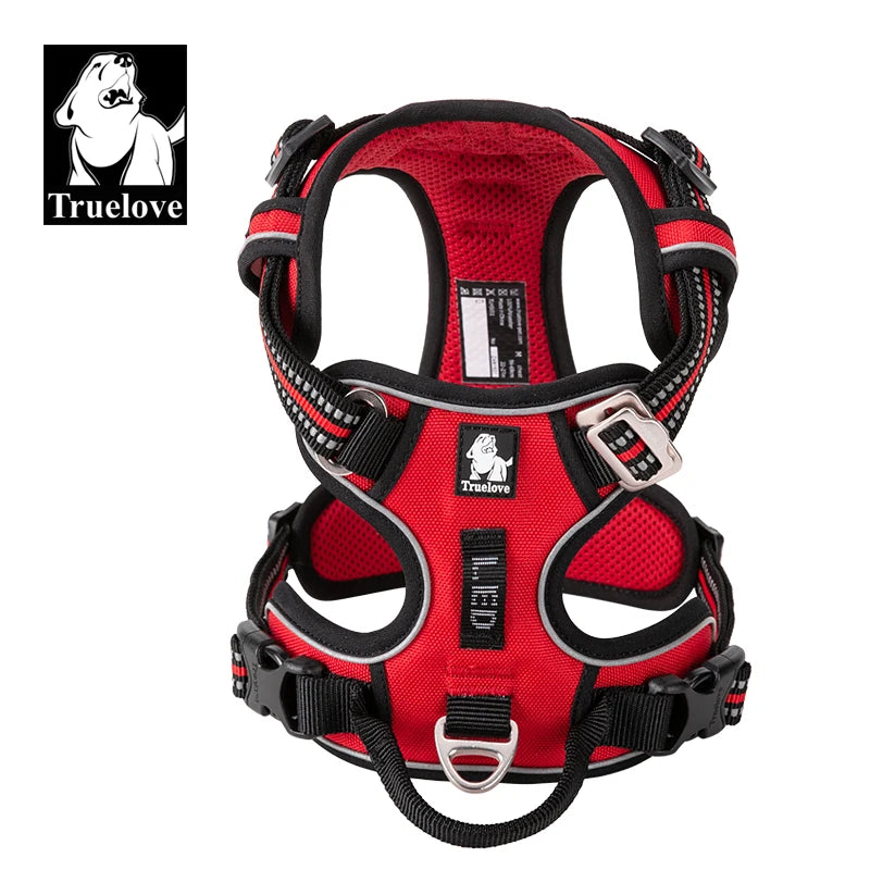 Truelove Pet Harness Nylon Webbing with 3M Reflection Adjutable Aluminum Alloy for Big Medium Small Dog TLH56512
