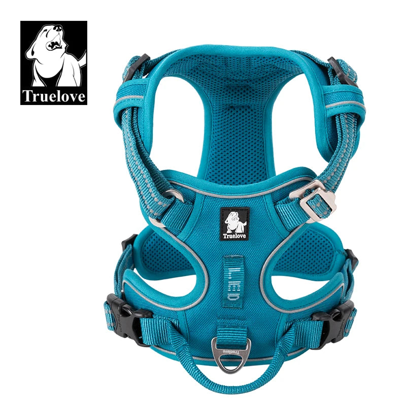 Truelove Pet Harness Nylon Webbing with 3M Reflection Adjutable Aluminum Alloy for Big Medium Small Dog TLH56512
