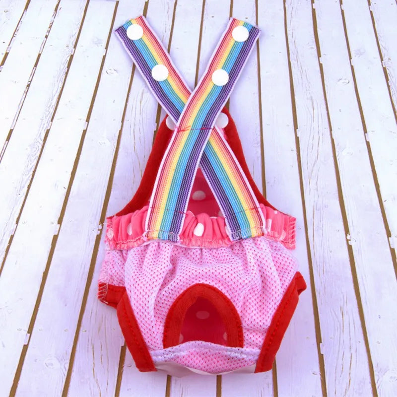 Pet Dog Shorts Diaper Sanitary Physiological Pants Washable Dog Panties Menstruation Dot Print Underwear Briefs for Girl Dogs