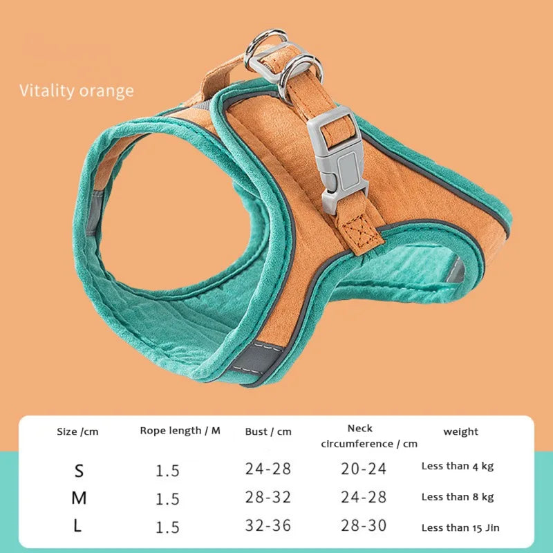 Cat Harness Leash Set for Chihuahua Accessories Dog Cat Vest Pug Leashes Walking Tools Walk Out Leads Products