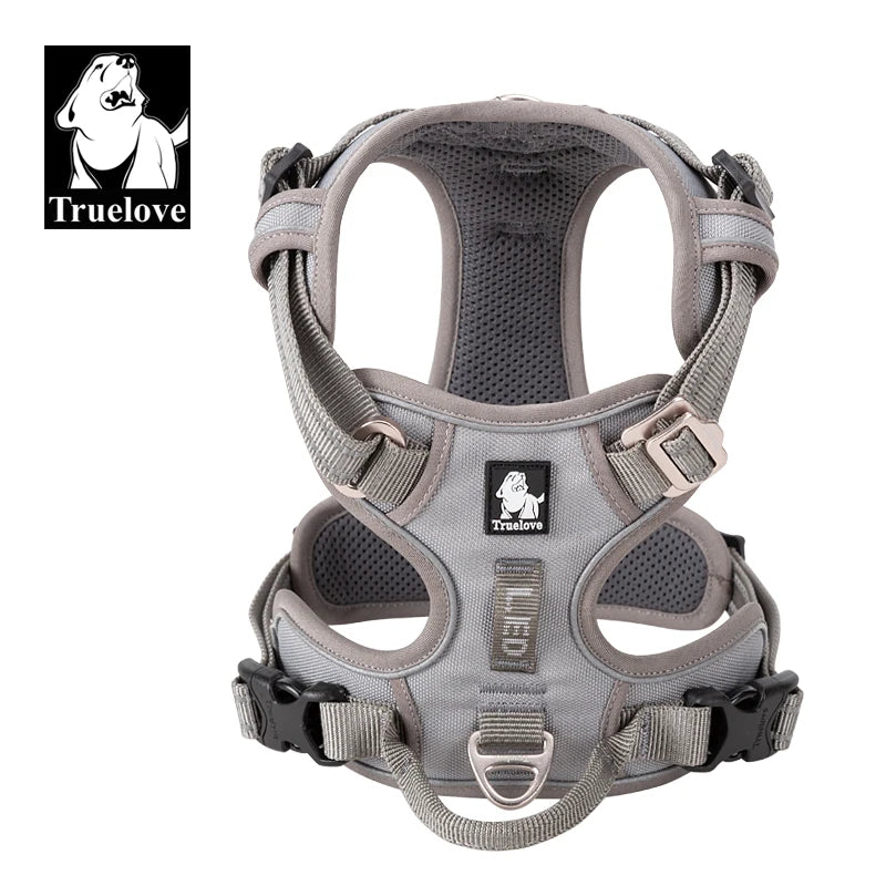 Truelove Pet Harness Nylon Webbing with 3M Reflection Adjutable Aluminum Alloy for Big Medium Small Dog TLH56512