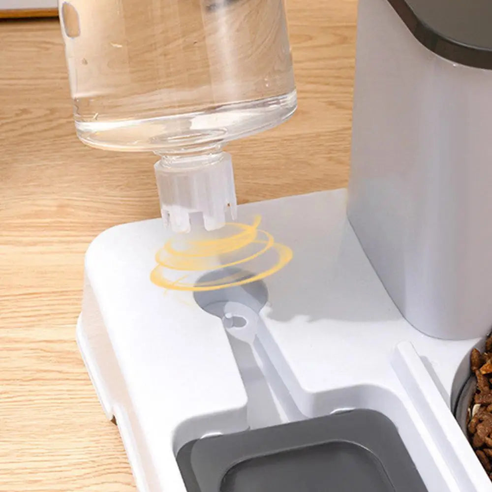 Automatic Feeder Cat Bowl Pets Water Dispenser Large Capacity Dogs Drinking Feeder 2 In 1 Non-Slip Pet Bowl Pet Feeding Supplies