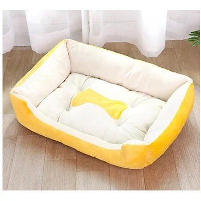 Bone Pet Bed Warm Cat And Dog Mattresses Rectangle Dog Bed Sleeping Bag Soft Washable Kennel For Small Medium Large Dog Cat