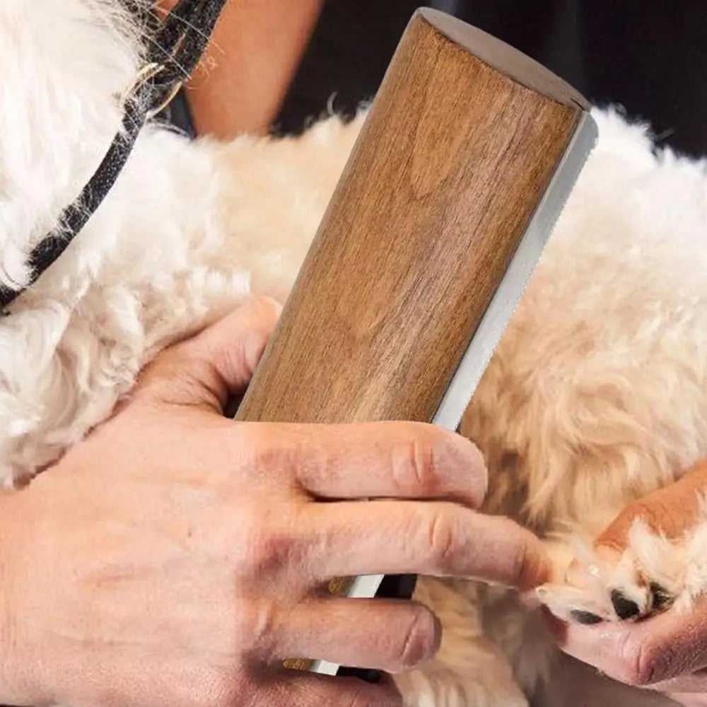 Dog Hair Remover Brush Wooden Handle Dog & Cat Brush Cat & Dog Grooming Slicker Brush for Pets Grooming Brushes for Long Short
