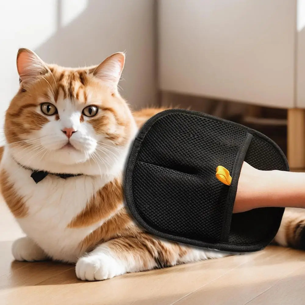 Double-Sided Pet Grooming Gloves Multifunctional Pet Hair Remover Glove Cat Grooming Hair Comb for Bath Clean Massage For Animal