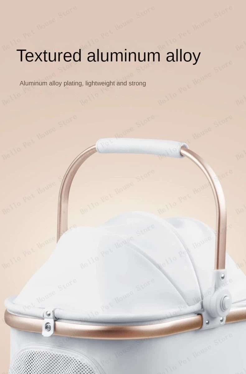 Limited Edition Lightweight Travel Pet Stroller Breathable Pet Basket Detachable - Vehicle Mounted Pet Safety Basket Dog Cart