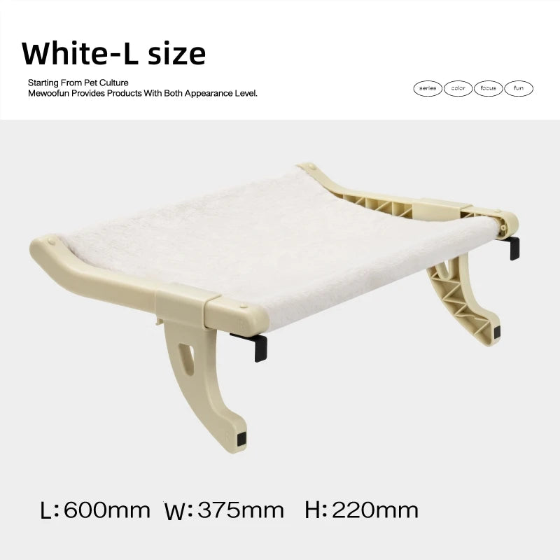 Mewoofun Cat Hammock One-Step Sliding Clamping Slot Adjustment Cat Window Hammock with Removable Covers 30kg Pet Accessories