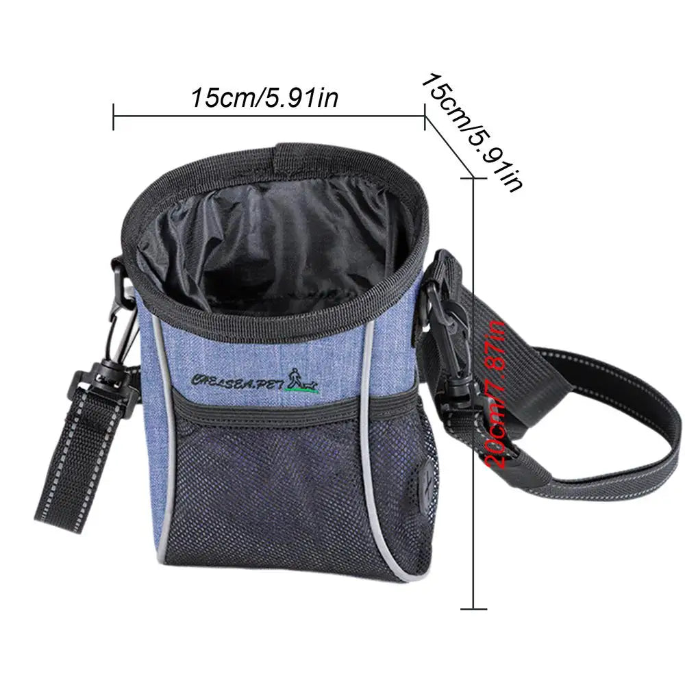 Dog Snack Pouch Training Pet Snack Goodie Waist Pack Portable Puppy Dog Treat Bag With Waist Belt Shoulder Strap For Kibbles