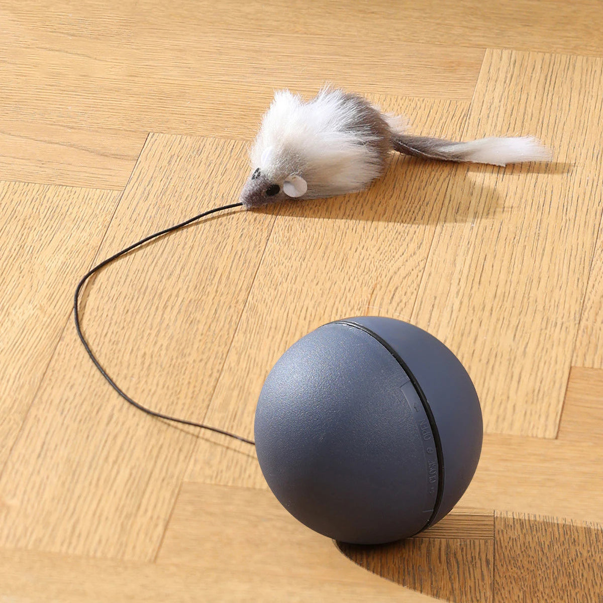 Automatic Intelligent Cat Toy Interactive with 5 Replaceable Obstacle Avoidance Balls Fun Interactive ABS Material for Cats