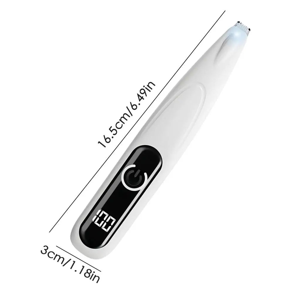 Dog Paw Trimmer with LED Light Fully Waterproof Pet Hair Trimmer with LED Display Dog Clippers for Grooming Daily supplies