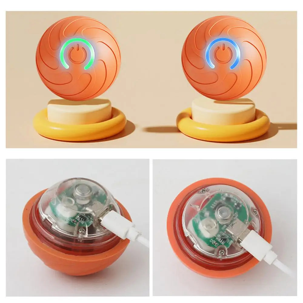 Smart Pet Toys Ball Electric Automatic Jumping Rolling Ball Interactive Game Rechargeable Moving Puppy Touch Activated Toy