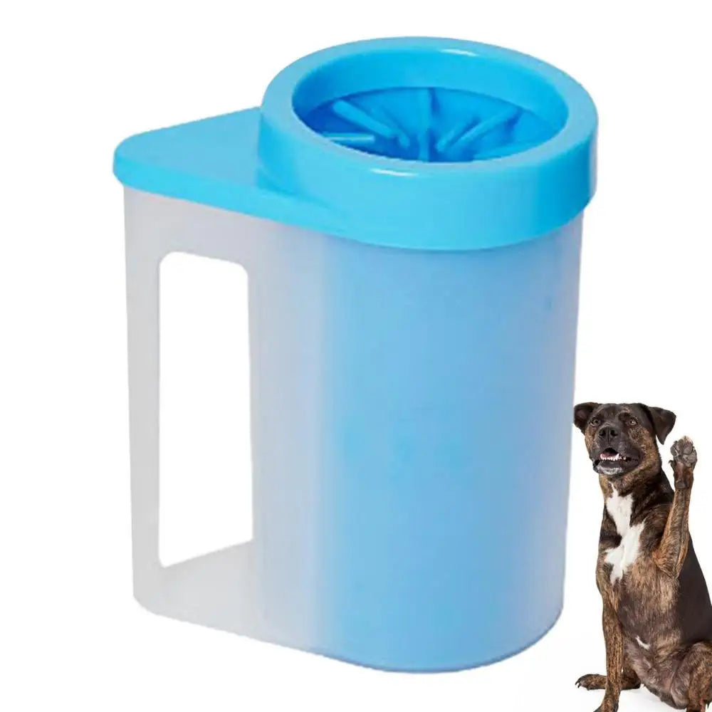 Dog Paw Cleaner Silicone Dog Paw Cleaner Cup With Cleaning Brush Portable Detachable Pet Cleaning Brush Cup Pet Food Cleaning