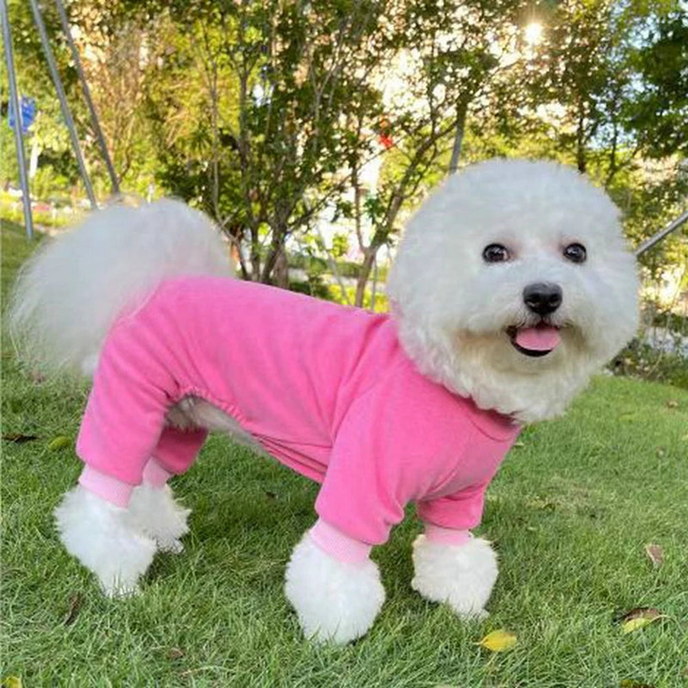 Dog Cat Jumpsuit Pajama Winter Dog Clothes Pet Puppy Tracksuit Cat Puppy Chihuahua Pomeranian Nightshirt Pants