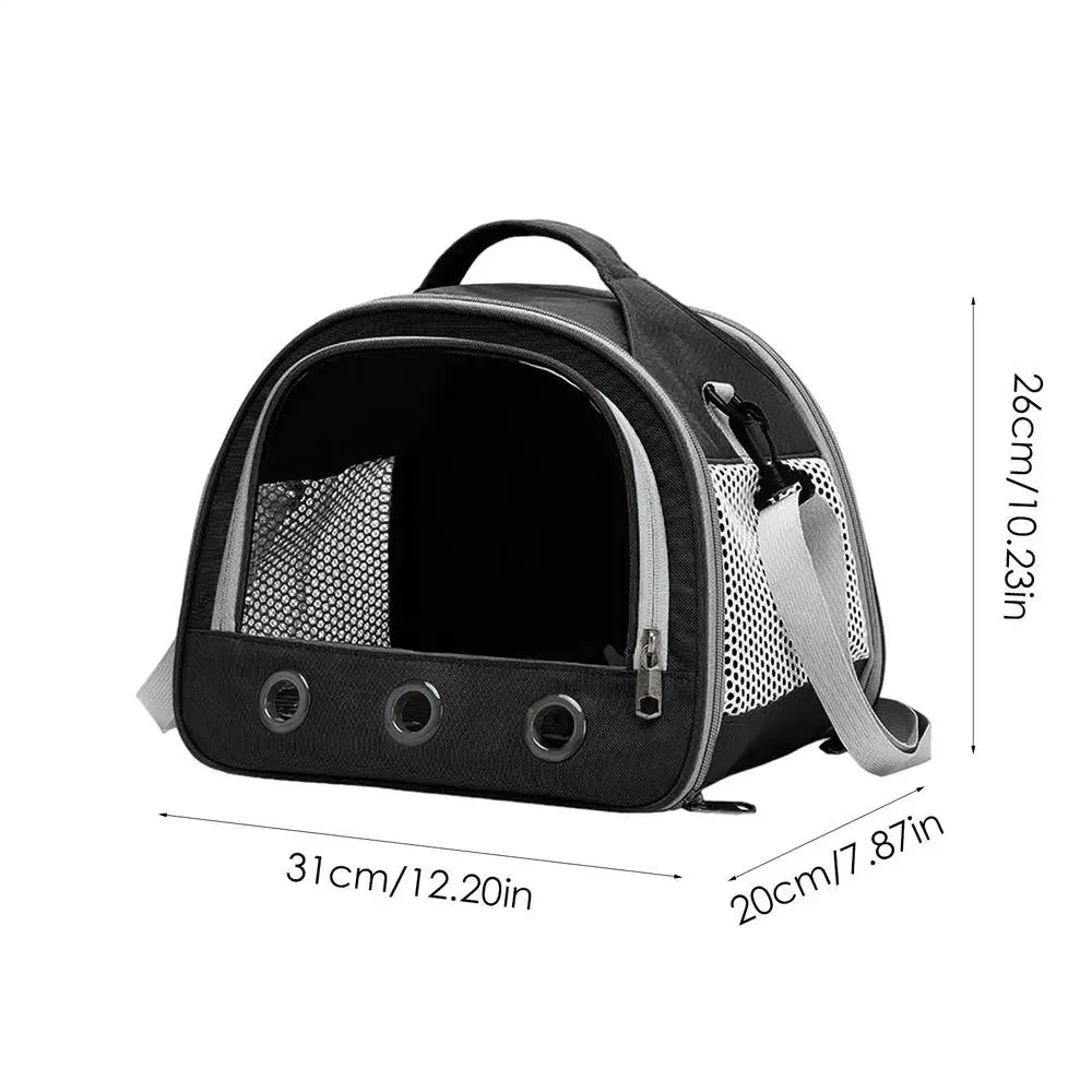 Bird Travel Carrier Parakeet Travel Carrier Bag Foldable & Handheld Breathable Shoulder Bag For Parrot Hamster Pigeon & Small