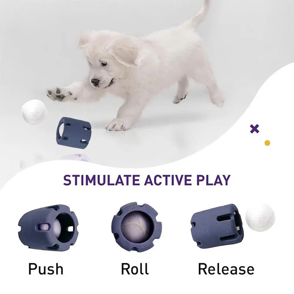 Puppy Teething Chew Ball Interactive Tumbling Puzzle Toy Dog Rubber Heavy Duty Tennis Ball Cup Toy For Small Dogs Little Dog